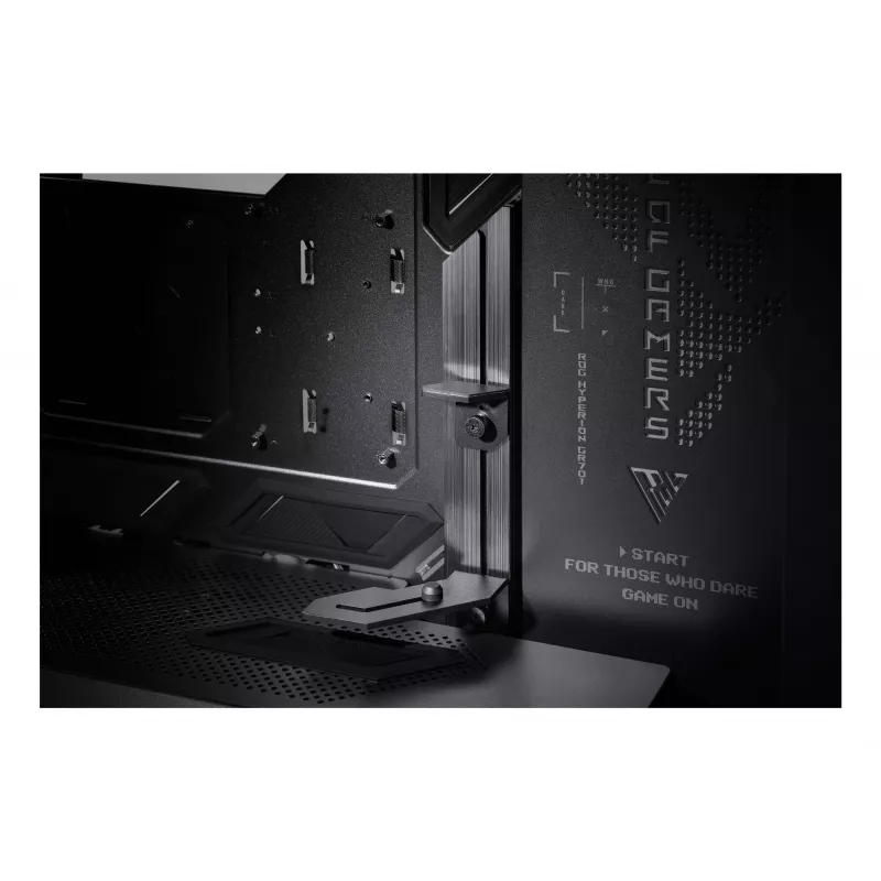 Case PC ASUS ROG Hyperion GR701 BTF Edition Tower — nero, vetro temperato, supporto per E-ATX/ATX/microATX, GPU 46 cm, radiatore superiore 420 mm