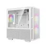DeepCool CH360 case per PC Micro-ATX, vetro temperato, senza alimentatore, bianco