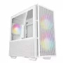 DeepCool CH360 case per PC Micro-ATX, vetro temperato, senza alimentatore, bianco