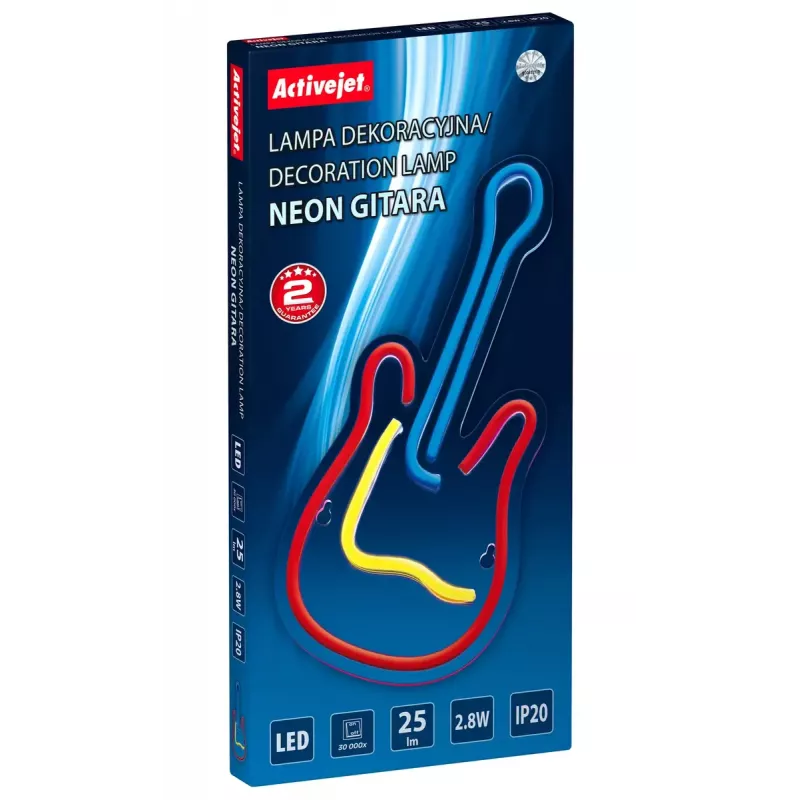 Insegna al neon LED Activejet AJE-NEON GUITAR