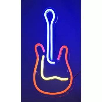 Insegna luminosa al neon LED ActiveJet AJE-NEON GUITAR multicolore USB 5V, 240×176×20 mm, montaggio a parete