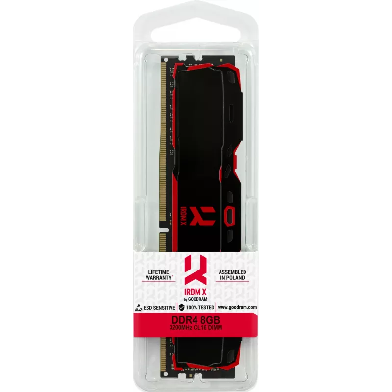 Modulo di memoria DDR4 desktop GOODRAM IRDM X 8 GB 3200 MHz 288-Pin DIMM nero