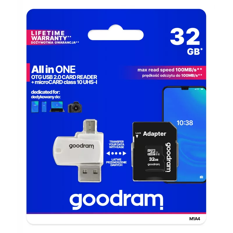 Goodram M1A4 All in One 32 GB MicroSDHC UHS-I Classe 10
