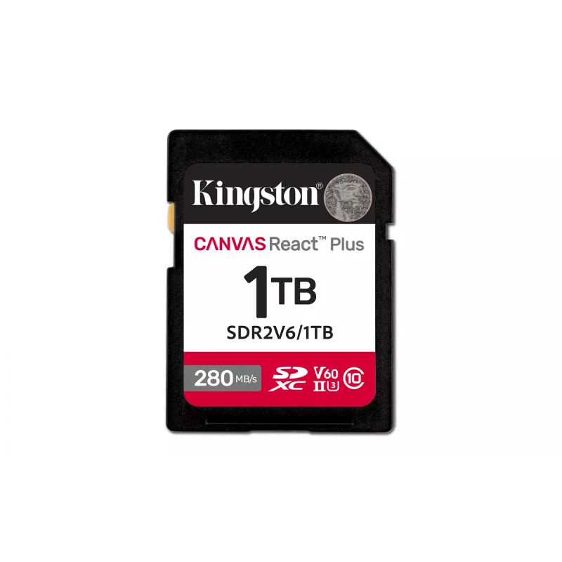 Kingston Technology 1TB Canvas React Plus SDXC UHS-II 280R/150W U3 V60 per Full HD/4K