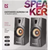 Diffusore desktop con filo DEFENDER Aurora S8 — 2.0, 8 W RMS, alimentazione USB, 3,5 mm, nero