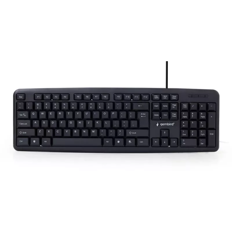 GEMBIRD KB-U-103 Standard - Tastiera - con filo USB - nera - Qwerty US/Int'l