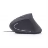 GEMBIRD mouse ottico MUS-ERGO-01 - ergonomico, 6 tasti, rotella, USB, nero