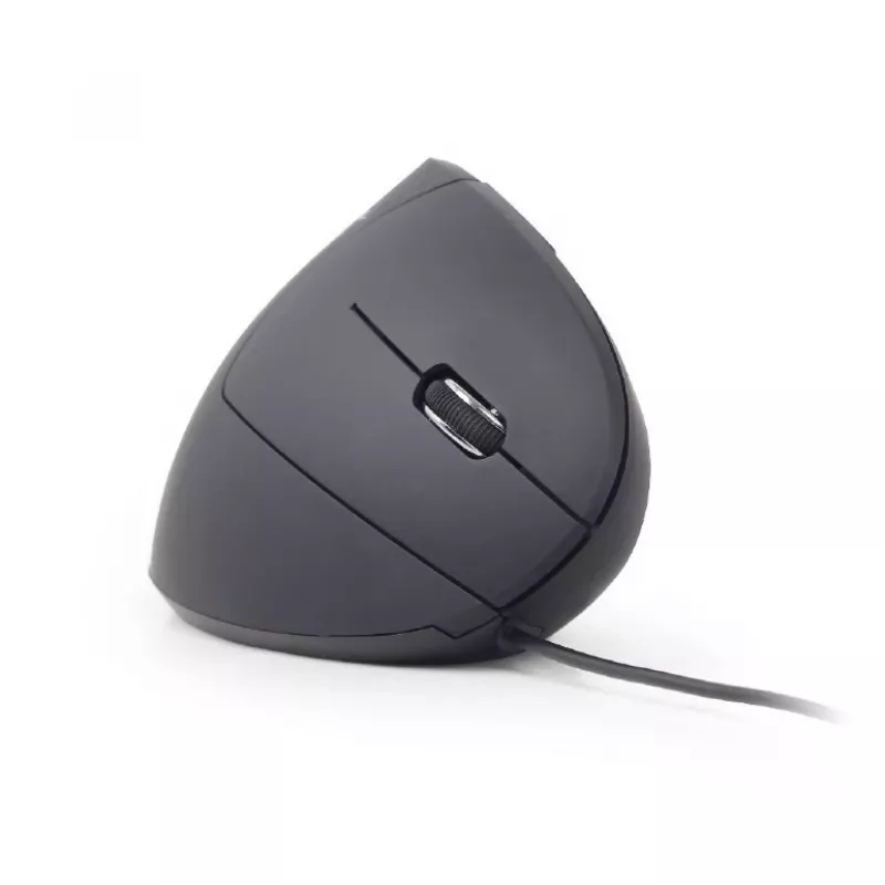 GEMBIRD mouse ottico MUS-ERGO-01 - ergonomico, 6 tasti, rotella, USB, nero