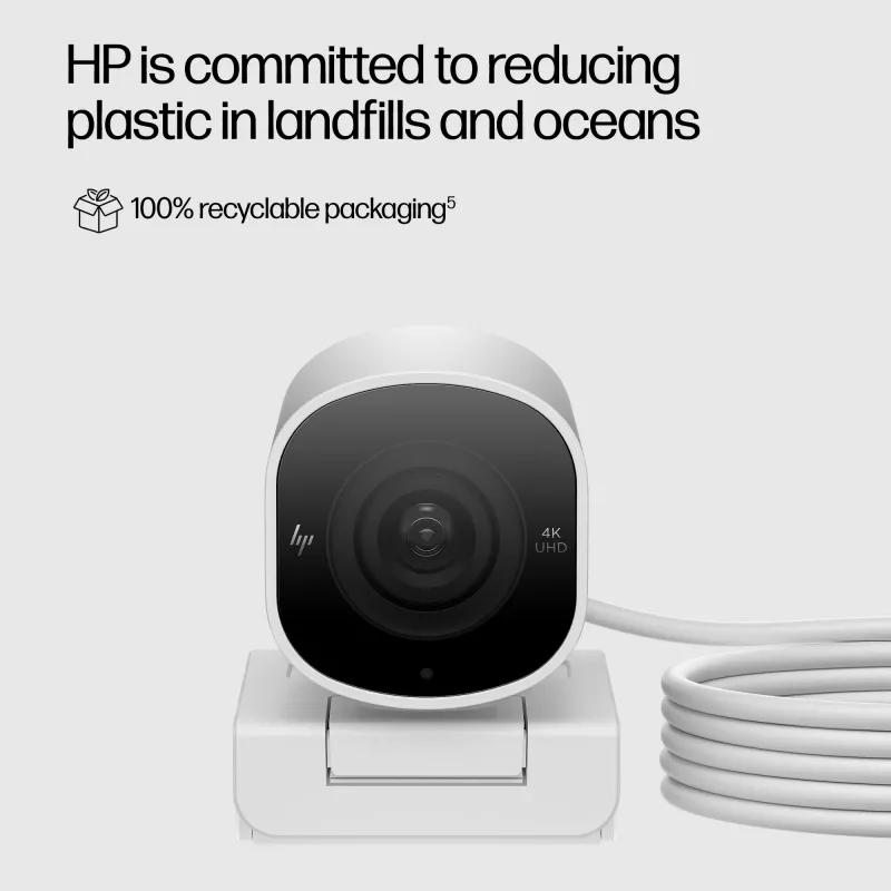 HP 960 Webcam streaming 4K, 8 MP, 3840 x 2160 pixel, 4K Ultra HD, 30 fps, 5x, Home