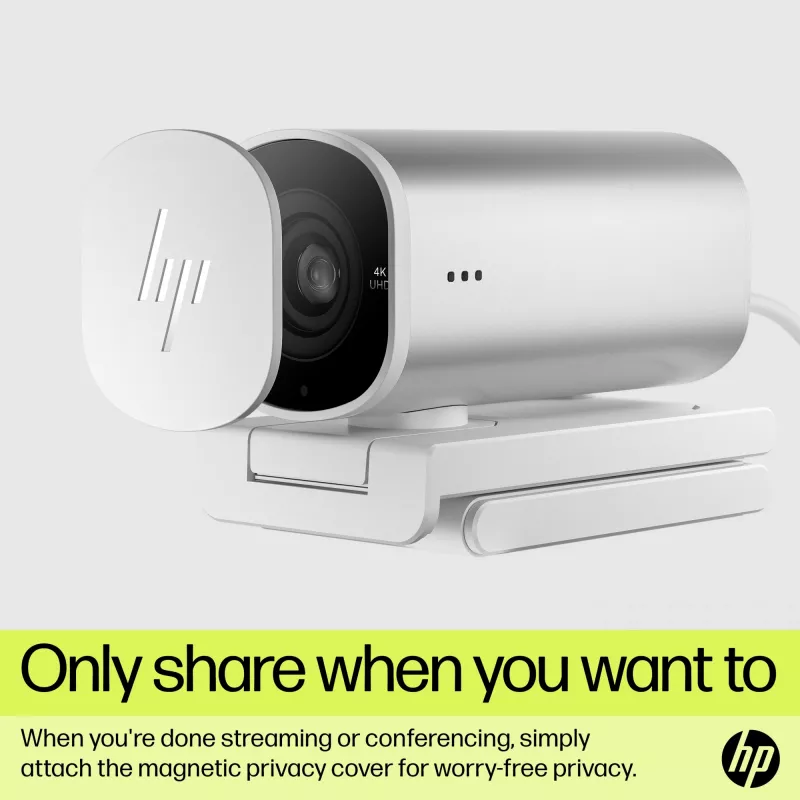 HP 960 Webcam streaming 4K, 8 MP, 3840 x 2160 pixel, 4K Ultra HD, 30 fps, 5x, Home