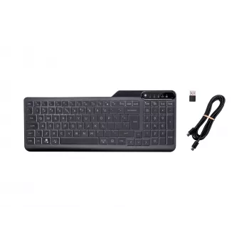HP 400 Tastiera con filo retroilluminata, full-size (100%), cavo, USB, meccanica, QWERTY, nera