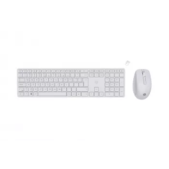 HP 650 Combo tastiera e mouse wireless, wireless, RF wireless, a membrana, QWERTY, bianco, mouse incluso