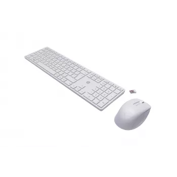 HP 650 Combo tastiera e mouse wireless, wireless, RF wireless, a membrana, QWERTY, bianco, mouse incluso