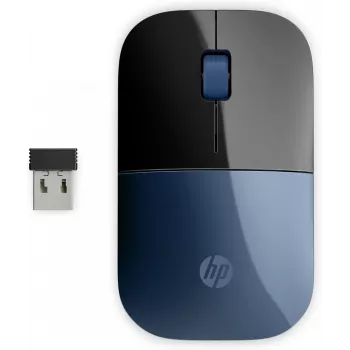 HP Mouse wireless Z3700, ambidestro, Blue LED, RF wireless, 1200 DPI, nero, blu