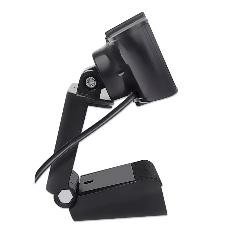 Manhattan Webcam USB, due megapixel (prezzo speciale), 1080p Full HD, USB-A, microfono integrato, base a clip regolabile, 30 fotogrammi al secondo, nero, tre anni di garanzia, scatola