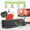 Techly ICTB9801TB Tastiera universale RF wireless + Bluetooth QWERTY US English nero