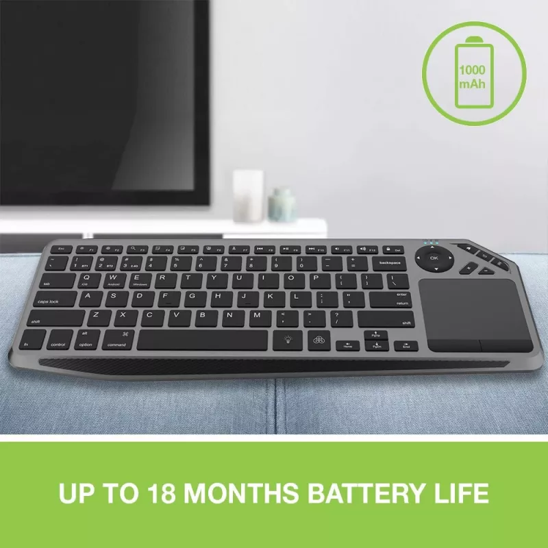 Techly ICTB9801TB Tastiera universale RF wireless + Bluetooth QWERTY US English nero