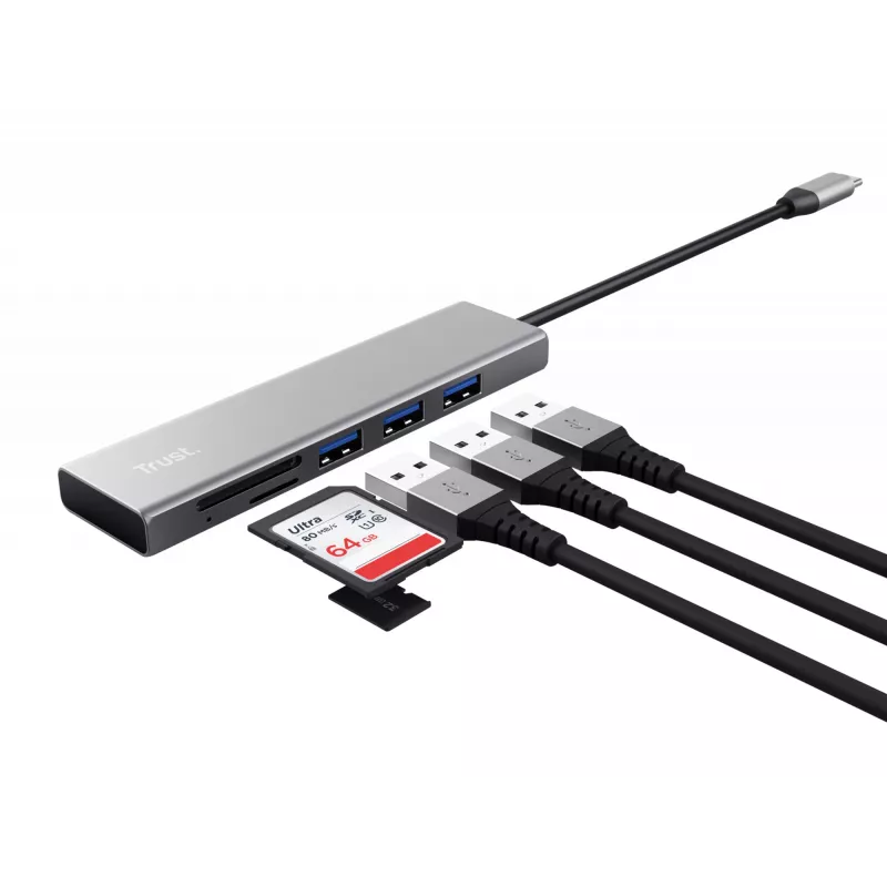 Trust Halyx USB 3.2 Gen 1 (3.1 Gen 1) Type-C 104 Mbit/s alluminio