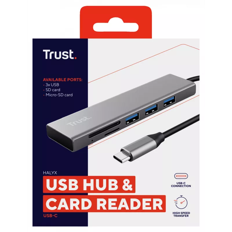 Trust Halyx USB 3.2 Gen 1 (3.1 Gen 1) Type-C 104 Mbit/s alluminio
