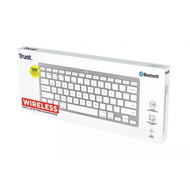 Trust 24651 tastiera wireless QWERTY US English, argento