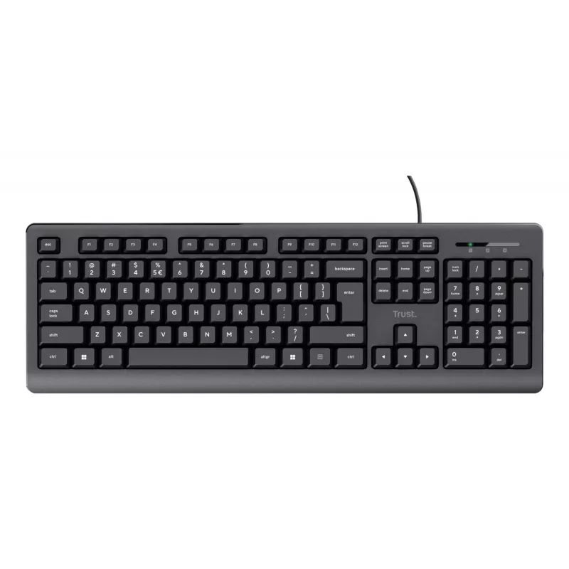 Trust 24639 Tastiera ufficio USB US-inglese nero