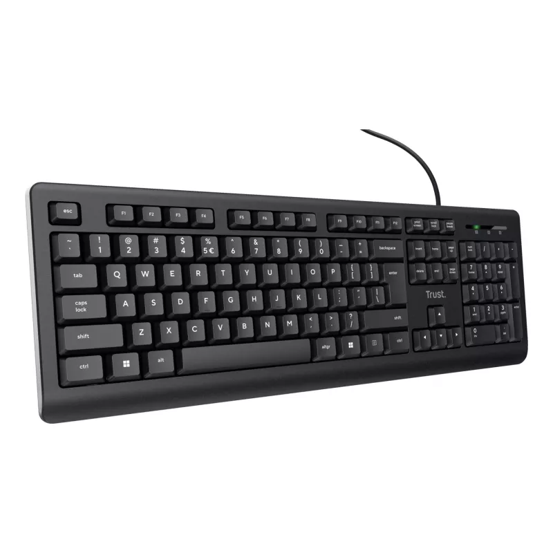 Trust 24639 Tastiera ufficio USB US-inglese nero