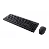 Set tastiera e mouse wireless TRUST Primo — tastiera full-size QWERTY US-inglese, ricevitore RF USB-A, mouse ottico 1200 DPI, nero