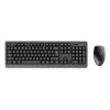 Set tastiera e mouse wireless TRUST Primo — tastiera full-size QWERTY US-inglese, ricevitore RF USB-A, mouse ottico 1200 DPI, nero