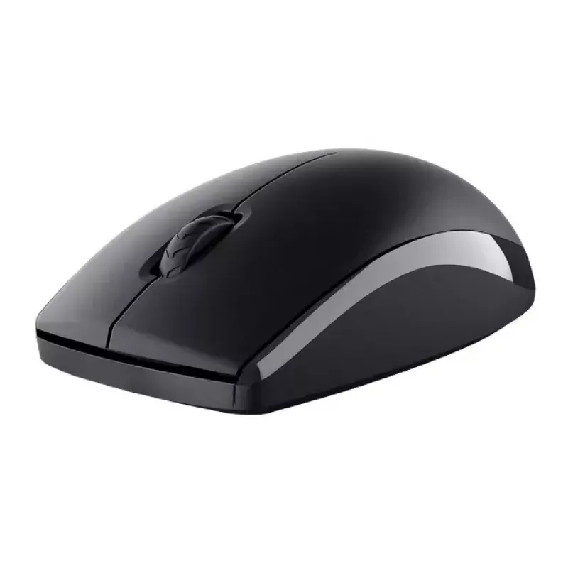Set tastiera e mouse wireless TRUST Primo — tastiera full-size QWERTY US-inglese, ricevitore RF USB-A, mouse ottico 1200 DPI, nero