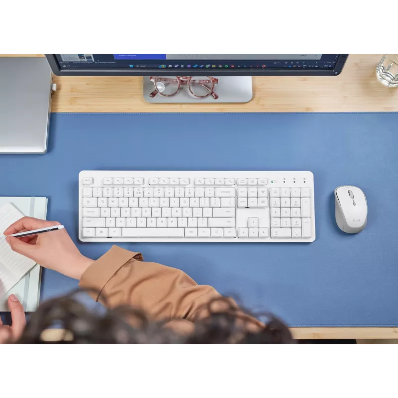 Trust Ody II Tastiera mouse inclusi Home/Office RF wireless QWERTY US-inglese bianco