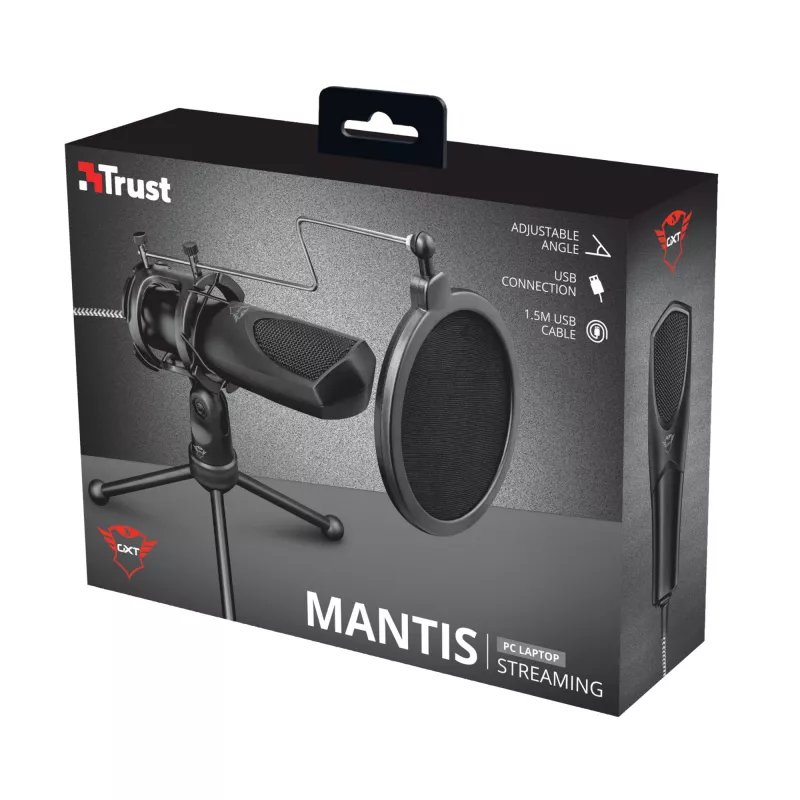 Trust GXT 232 Mantis nero Microfono per PC