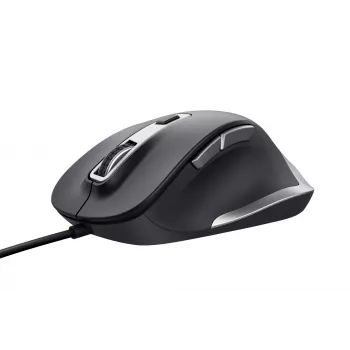 Trust Fyda Mouse con filo, per destrorsi, ottico, USB Type-A, 5000 dpi, nero