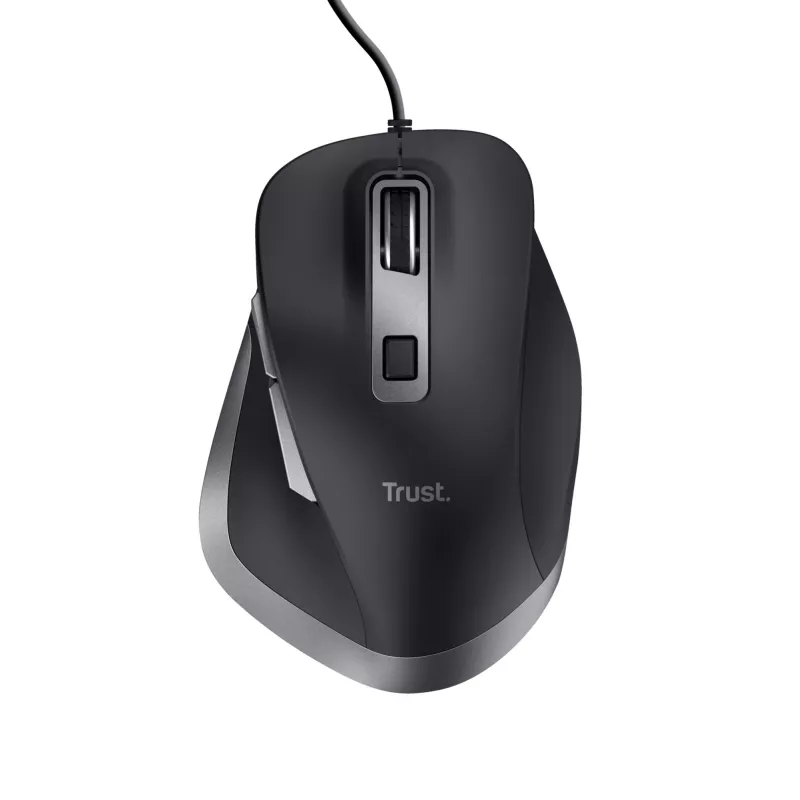 Trust Fyda Mouse con filo, per destrorsi, ottico, USB Type-A, 5000 dpi, nero