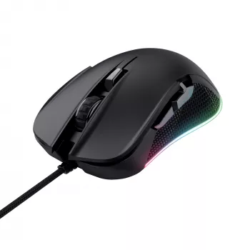 Trust GXT 922 YBAR Mouse gaming per destrorsi, USB Type-A, ottico, 7200 DPI