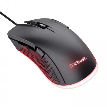 Trust GXT 922 YBAR Mouse gaming per destrorsi, USB Type-A, ottico, 7200 DPI
