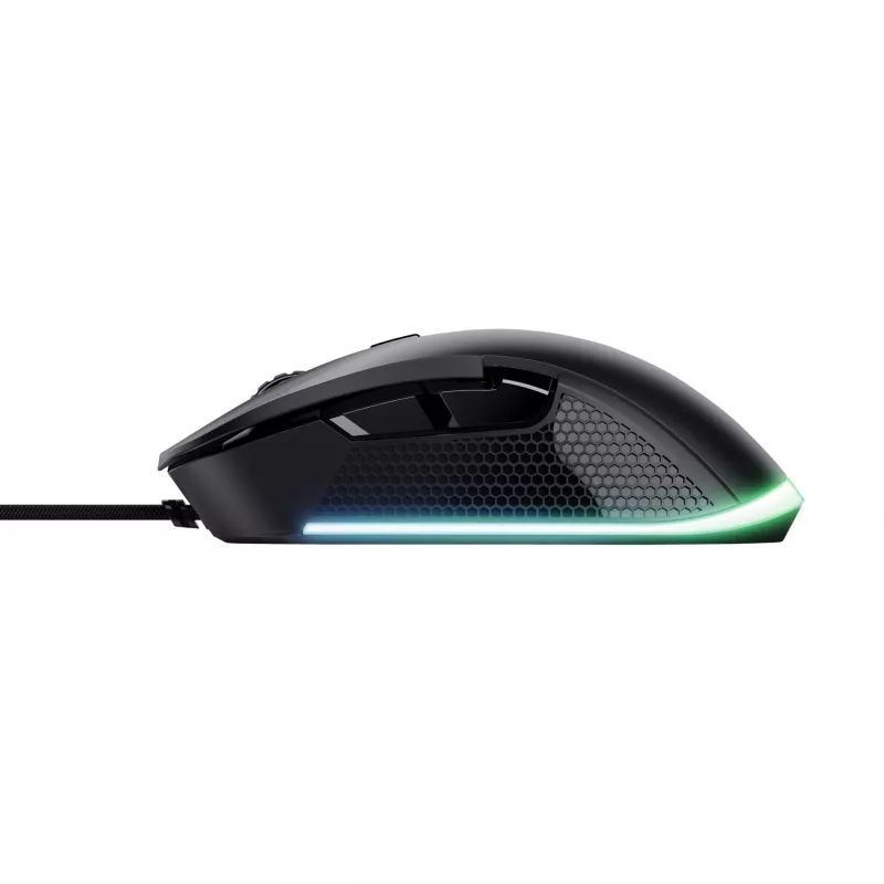 Trust GXT 922 YBAR Mouse gaming per destrorsi, USB Type-A, ottico, 7200 DPI