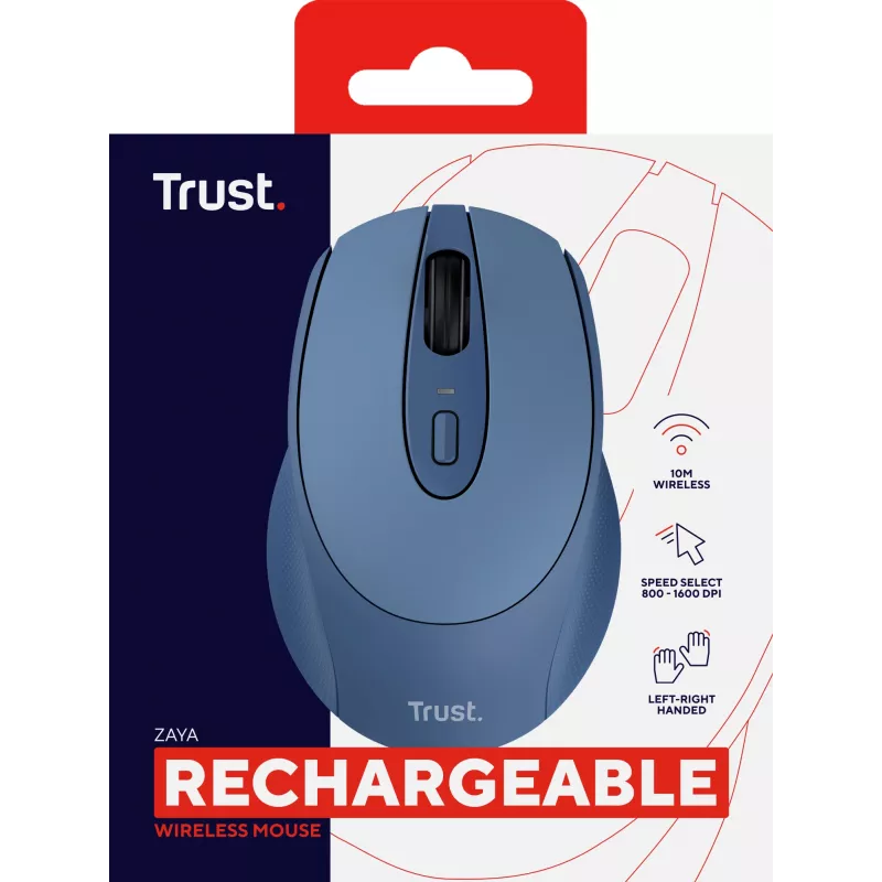 Trust Zaya Mouse ufficio ambidestro RF wireless ottico 1600 DPI