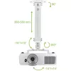 Techly staffa a soffitto per proiettore prolunga 380-580 mm argento ICA-PM 18S