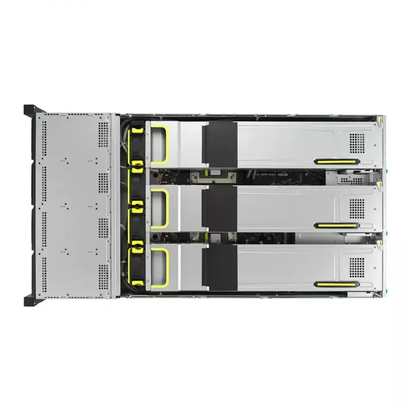 Server rack ASUS RS720A-E12-RS24U 2U socket SP5, supporto 2x CPU, 24 vani da 2,5 pollici, 24 slot DIMM DDR5, alimentatore 2600W, 10GbE
