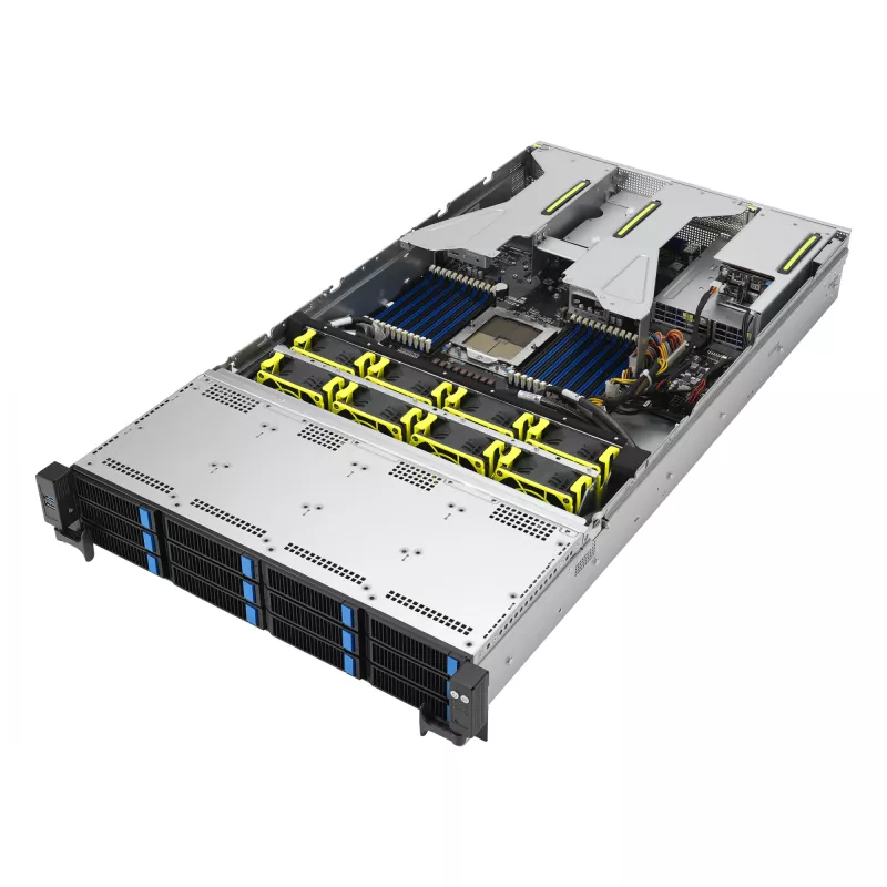 ASUS RS521A-E12-RS12U socket SP5 rack (2U) nero, argento