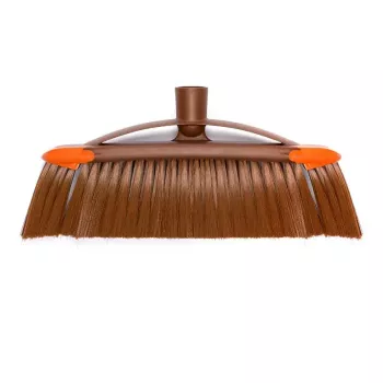 Scopa per interni VILEDA modello 136082 con setole in plastica morbide/dure e manico, bronzo