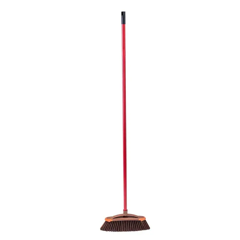 Scopa per interni VILEDA modello 136082 con setole in plastica morbide/dure e manico, bronzo