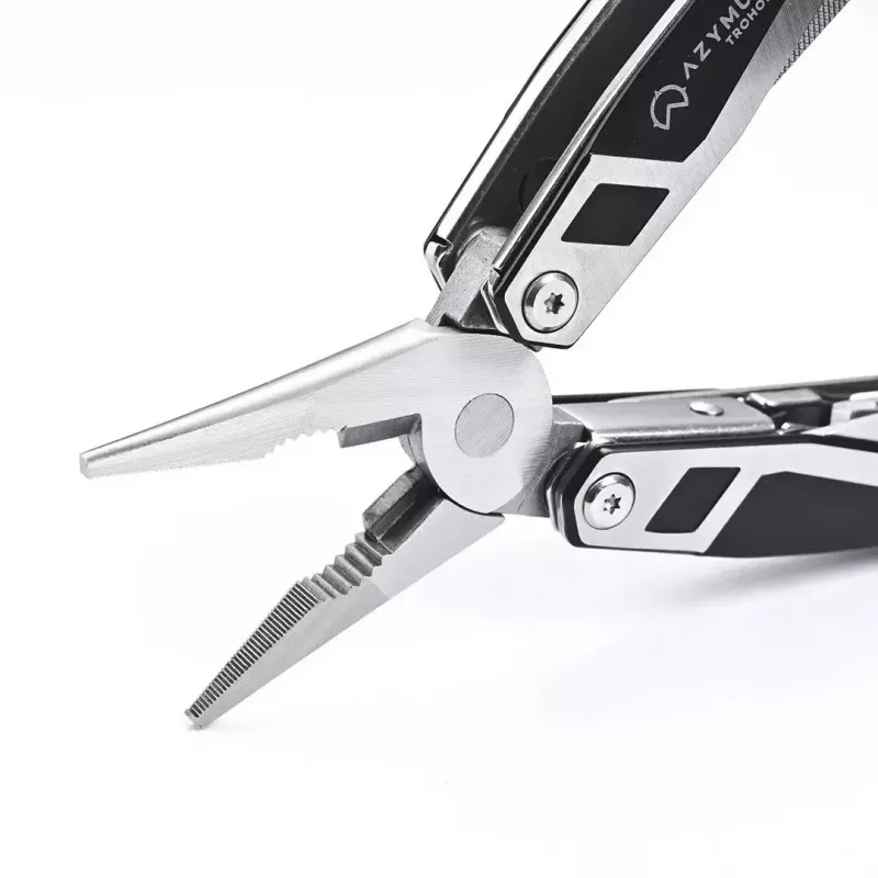 Multitool AZYMUT Trohon H-P2010121 — pinza full-size in acciaio inox con 12 utensili, 8 inserti, chiuso 10,5 cm, 381 g