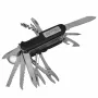 Coltello tascabile AZYMUT Tatron coltello tascabile multifunzione con 25 utensili, acciaio inox, 9 cm chiuso, 200 g, custodia in pelle