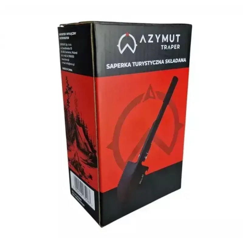 AZYMUT Trapper H-C271008 pala tattica multifunzione con custodia, nera