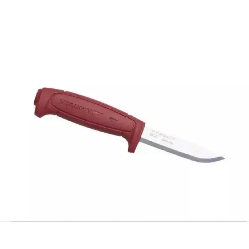 Coltello a lama fissa Mora BASIC 511 — lama in acciaio al carbonio, manico rosso