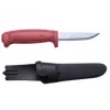Coltello a lama fissa Mora BASIC 511 — lama in acciaio al carbonio, manico rosso