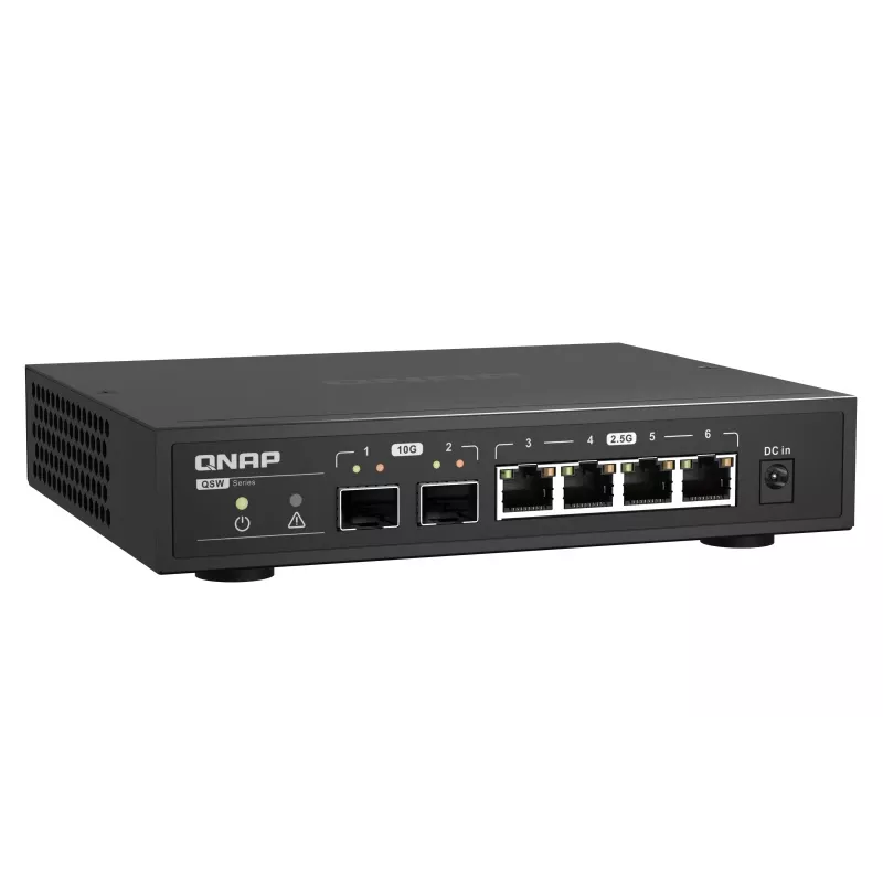 QNAP QSW-2104-2S switch di rete unmanaged 2.5G Ethernet nero