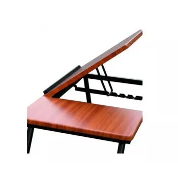 Tavolino da letto HERDEGEN 421118 — scaffale compatto in plastica con 4 ripiani, bronzo, altezza 250 mm