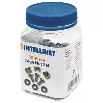 Set gabbie a dado INTELLINET 711081 — custodia in plastica, argento, kit di montaggio, 10 g